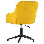 Chaise fauteuil siège pivotante de bureau informatique étude Jaune velours jaune 02_0024143