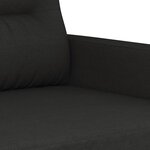 vidaXL Canapé à 3 places Noir 180 cm Tissu
