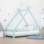 Lit tipi enfant TAHUKA 120 x 190 bleu clair