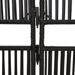vidaXL Cloison de séparation 4 panneaux noir résine tressée