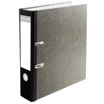 Classeurs À Levier Avec Mécanique Prem'touch - Papier Marbré Gris - Dos De 80 Mm - A4 Maxi. - Gris-dos Noir - X 10 - Exacompta