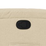 vidaXL Fauteuil inclinable Crème Tissu