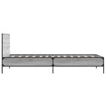 vidaXL Cadre de lit sonoma gris 75x190 cm bois d'ingénierie et métal