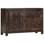 vidaXL Buffet avec dessin sculpté 110x35x70 cm Bois de manguier massif