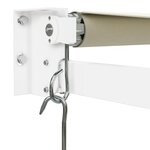vidaXL Auvent rétractable crème 5x3 m tissu et aluminium