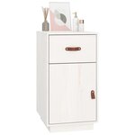 vidaXL Armoire de bureau Blanc 40x50x75 cm Bois massif de pin