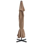 vidaXL Parasol d'extérieur avec mât en aluminium 500 cm taupe