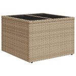 vidaXL Salon de jardin avec coussins 7 Pièces beige résine tressée