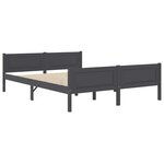 vidaXL Cadre de lit sans matelas bois massif de pin gris 160x200 cm
