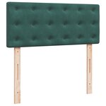 vidaXL Sommier à lattes de lit et matelas Vert foncé 120x200cm Velours