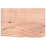 vidaXL Étagère murale marron clair 60x40x2 cm bois chêne massif traité