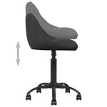 Chaise fauteuil siège de bureau informatique étude velours noir 02_0024046
