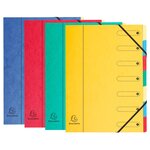 Trieur Harmonika Fenêtres Imprimées Véritable Carte Lustrée 7 Compartiments - Couleurs Assorties - X 8 - Exacompta
