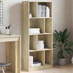 vidaXL Bibliothèque chêne sonoma 57x28 5x141 cm bois d'ingénierie