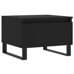 vidaXL Tables basses 2 Pièces noir 50x46x35 cm bois d'ingénierie