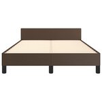 vidaXL Cadre de lit avec tête de lit Marron 120x200 cm Similicuir