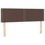 vidaXL Têtes de lit 2 Pièces Marron 72x5x78/88 cm Similicuir