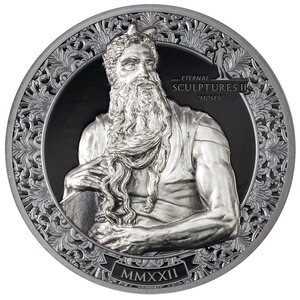 Pièce de monnaie en Argent 20 Dollars g 93.3 (3 oz) Millésime 2022 Eternal Sculptures II MOSES