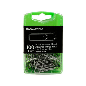 Exacompta - boîte de 100 trombones attaches lettres métal 30mm