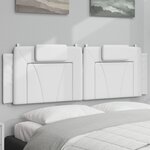vidaXL Coussin de tête de lit blanc 160 cm similicuir