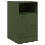 vidaXL Tables de chevet 2 Pièces vert olive 34 5x39x62 cm acier