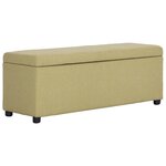 vidaXL Banc avec compartiment de rangement 116 cm Vert Polyester
