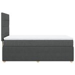 vidaXL Sommier à lattes de lit et matelas Gris foncé 90x190 cm Tissu