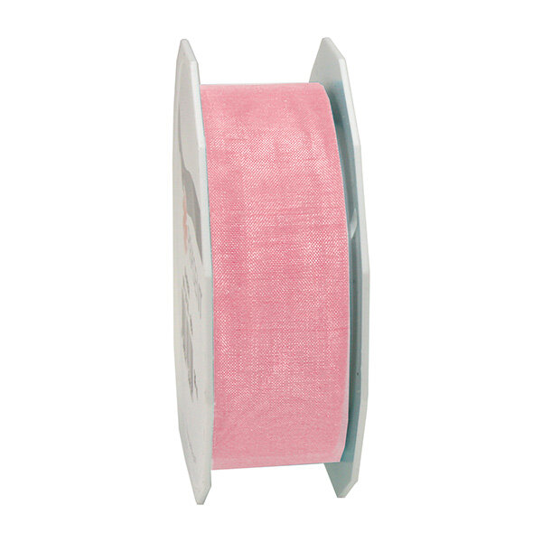 Organza sheer 25-m-rouleau 25 mm rose