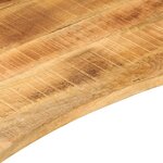 vidaXL Dessus de bureau avec courbe 120x60x2 5 cm manguier massif brut