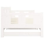 vidaXL Lit coulissant Blanc Bois de pin solide 2x(90x200) cm