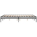 vidaXL Cadre de lit sonoma gris 135x190 cm bois d'ingénierie et métal