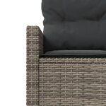 vidaXL Canapé de jardin avec coussins rond gris résine tressée