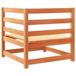 vidaXL Salon de jardin 8 Pièces marron cire bois de pin massif