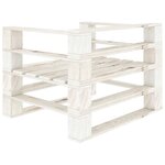 vidaXL Salon de jardin palette 6 Pièces Bois Blanc