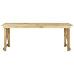 vidaXL Table de jardin 200x79x75 cm Bois de pin imprégné