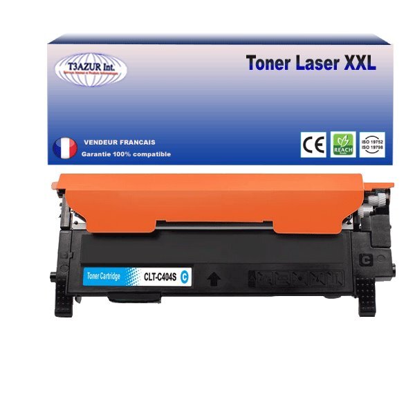 Toner compatible avec Samsung CLT-C404 pour Samsung XPress C480FW - Cyan -1 000 pages - T3AZUR