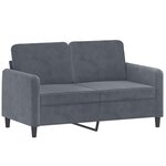 vidaXL Ensemble de canapés 3 Pièces gris foncé velours