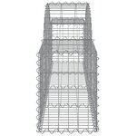 vidaXL Paniers à gabions arqués 13 Pièces 200x30x40/60 cm Fer galvanisé