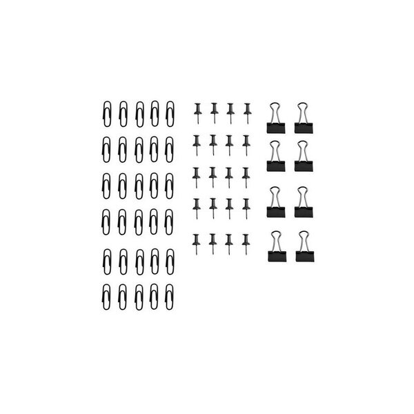 Lot de trombones epingles et minis pinces -  couleur noir