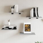 vidaXL Étagères murales 4 Pièces sonoma gris 40x30x1 5 cm bois ingénierie