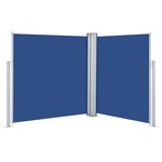 vidaXL Auvent latéral rétractable Bleu 140 x 600 cm