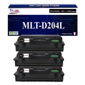 T3AZUR - 3x Toners compatibles avec Samsung MLT-D204L MLTD204L pour Samsung ProXpress M3325ND M3375 M3825DW M3825ND M3875FD M3875FW M4025ND M4025NX M4075FR M4075FX
