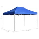 vidaXL Tente de réception pliable Aluminium 4 5x3 m Bleu