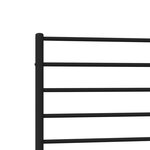 vidaXL Cadre de lit métal avec tête de lit noir 75x190 cm