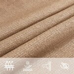 vidaXL Voile d'ombrage 160 g/m² Taupe 3/4x2 m PEHD