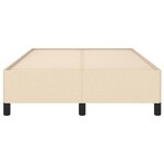 vidaXL Cadre de lit Crème 120 x 200 cm Tissu