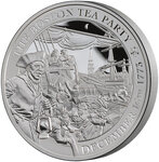 Pièce de monnaie en Argent 5 Pounds g 155.5 (5 oz) Millésime 2023 BOSTON TEA PARTY