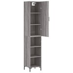 vidaXL Buffet haut Sonoma gris 34 5x34x180 cm Bois d'ingénierie