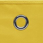 vidaXL Boîtes de rangement avec couvercles 4 Pièces 28x28x28 cm Jaune