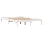 vidaXL Cadre de lit sans matelas blanc 150x200 cm bois de pin massif